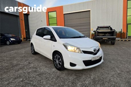 White 2012 Toyota Yaris Hatchback YRS