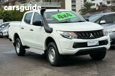 White 2018 Mitsubishi Triton Dual Cab Utility GLX (4X4)