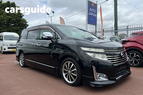 Black 2011 Nissan Elgrand Wagon Luxury 7 Seater HWS Premium 3.5L V6