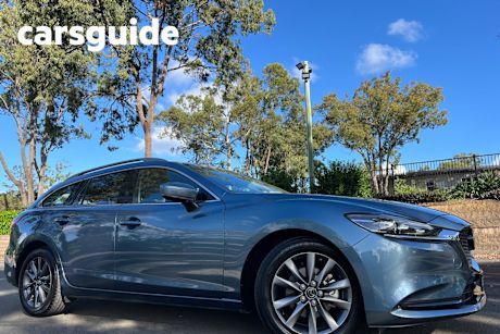 Blue 2021 Mazda 6 Wagon Sport