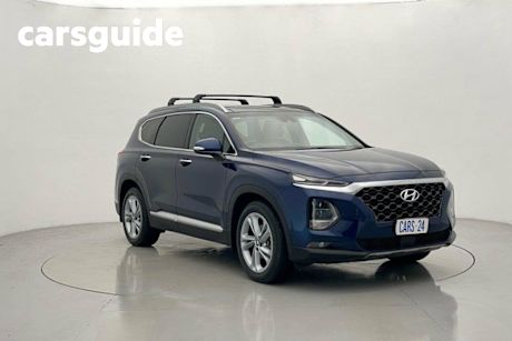 Blue 2018 Hyundai Santa FE Wagon Highlander Crdi Satin AWD