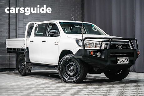 White 2020 Toyota Hilux Double Cab Chassis SR (4X4)