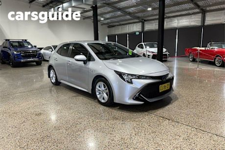 Silver 2019 Toyota Corolla Hatchback SX (hybrid)