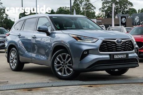 Blue 2022 Toyota Kluger Wagon Grande Hybrid AWD