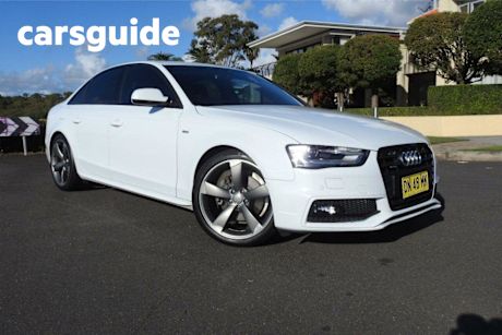 White 2014 Audi A4 Sedan 2.0 TDI Quattro