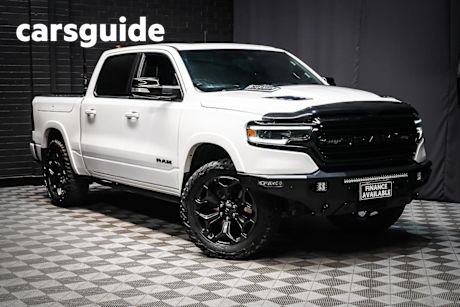 White 2022 Ram 1500 Crew Cab Utility Limited Rambox (hybrid)