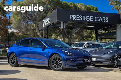 Blue 2021 Tesla Model 3 Sedan Standard Range Plus RWD