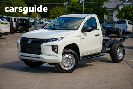 White 2023 Mitsubishi Triton Cab Chassis GLX (4X4)