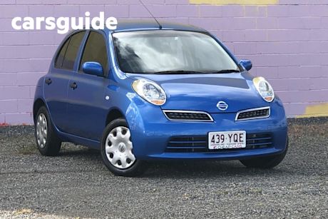 Blue 2007 Nissan Micra Hatchback