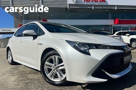 White 2021 Toyota Corolla Hatchback Ascent Sport Hybrid