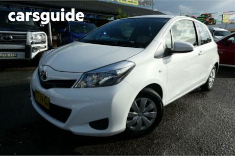 White 2012 Toyota Yaris Hatchback YR