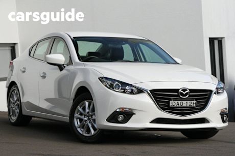 White 2015 Mazda 3 Sedan Touring