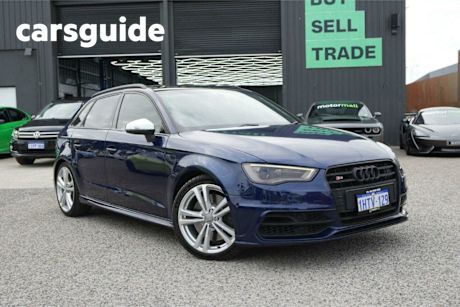 Blue 2014 Audi S3 Hatchback Sportback 2.0 Tfsi Quattro