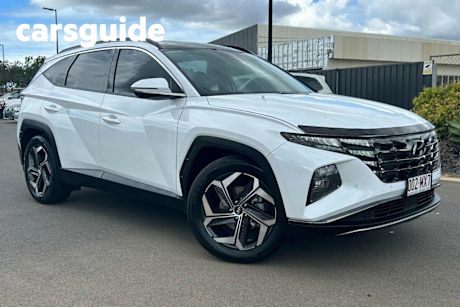 White 2022 Hyundai Tucson Wagon Highlander (awd)