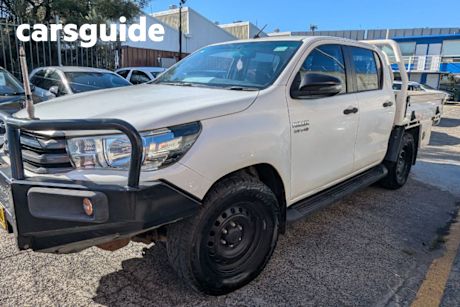 White 2017 Toyota Hilux Dual Cab Chassis SR (4X4)