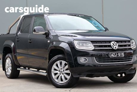 Black 2015 Volkswagen Amarok Dual Cab Utility TDI420 Highline (4X4)