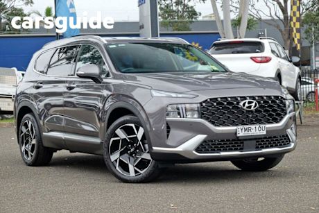 Grey 2022 Hyundai Santa FE Wagon Elite Crdi (awd)