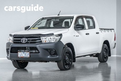 White 2017 Toyota Hilux Dual Cab Utility Workmate