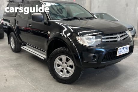 Black 2013 Mitsubishi Triton Double Cab Utility GLX (4X4)