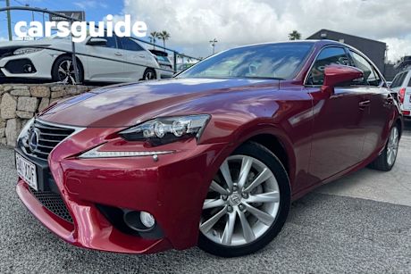 Red 2013 Lexus IS300H Sedan Luxury Hybrid