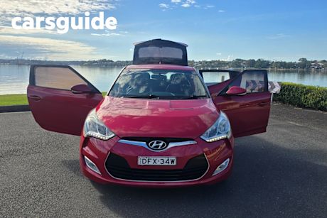 Red 2013 Hyundai Veloster Coupe
