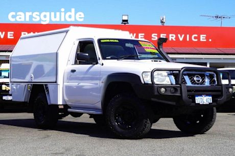 White 2012 Nissan Patrol Ute Tray ST