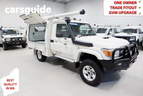 White 2020 Toyota Landcruiser Cab Chassis GXL (4X4)