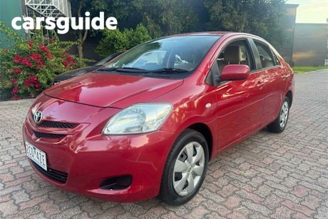 Red 2007 Toyota Yaris Sedan YRS