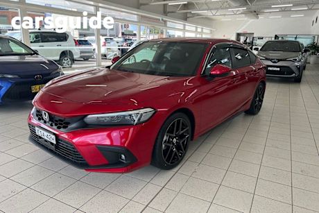 Red 2021 Honda Civic Hatchback VTI-LX