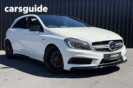 White 2014 Mercedes-Benz A45 Hatchback AMG