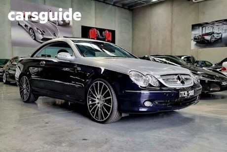 Blue 2003 Mercedes-Benz CLK500 Coupe
