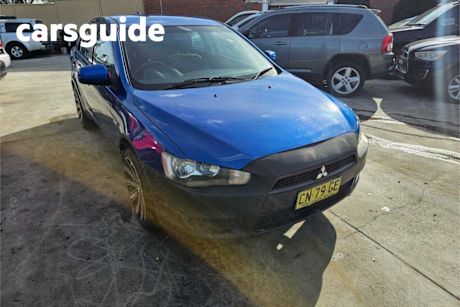 Blue 2010 Mitsubishi Lancer Hatchback ES Sportback