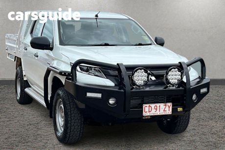 White 2019 Mitsubishi Triton Double Cab Chassis GLX (4X4)