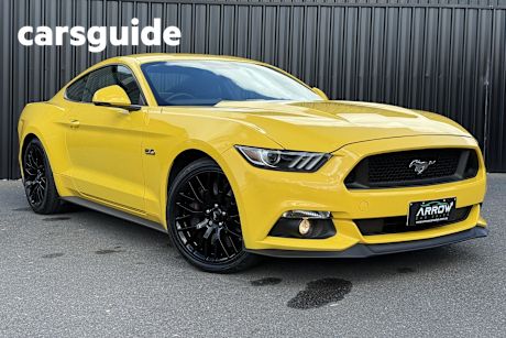 Yellow 2017 Ford Mustang Coupe Fastback GT 5.0 V8