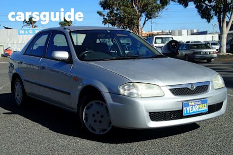 Silver 1999 Mazda 323 Sedan Protege
