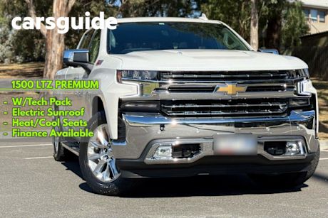 White 2021 Chevrolet Silverado Crew Cab Utility 1500 LTZ Premium Tech Pack