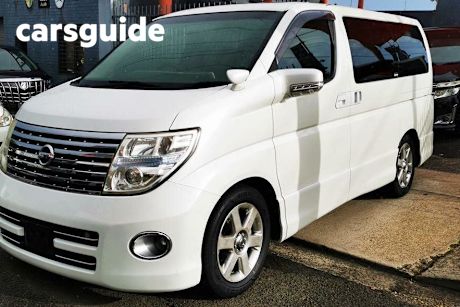 White 2007 Nissan Elgrand Commercial Highway Star Black Leather Edition