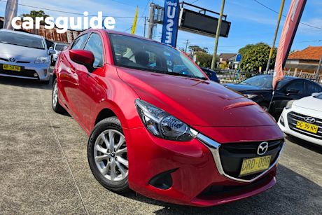 Red 2016 Mazda 2 Sedan Maxx