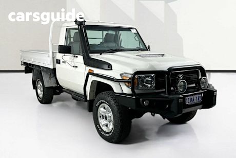 White 2018 Toyota Landcruiser Cab Chassis GX (4X4)