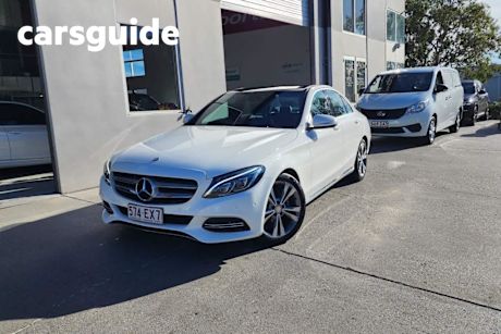 White 2015 Mercedes-Benz C200 Sedan Bluetec