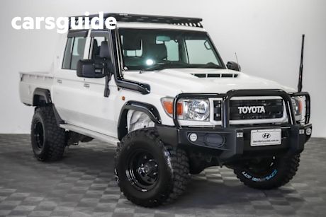 White 2020 Toyota Landcruiser Double Cab Chassis Workmate (4X4)