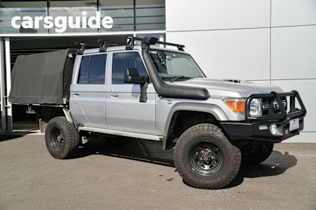 Silver 2019 Toyota Landcruiser Double Cab Chassis GXL (4X4)