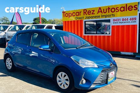 Blue 2019 Toyota Vitz Hatch