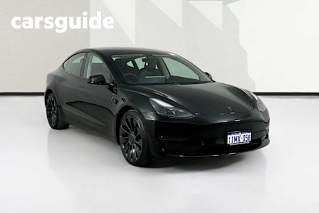 Black 2021 Tesla Model 3 Sedan Performance