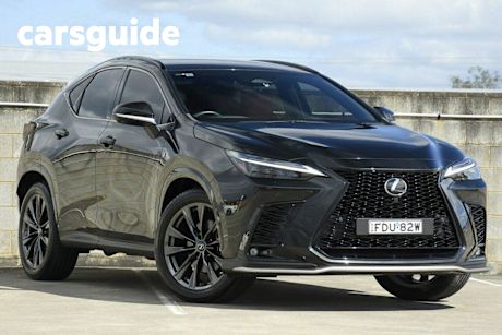 Black 2023 Lexus NX350H Wagon F Sport + EP1 Hybrid AWD