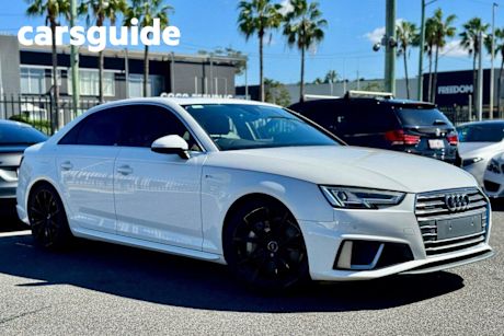 White 2020 Audi A4 Sedan 45 Tfsi Quattro S Line Mhev