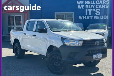 White 2019 Toyota Hilux Double Cab Pick Up Workmate HI-Rider
