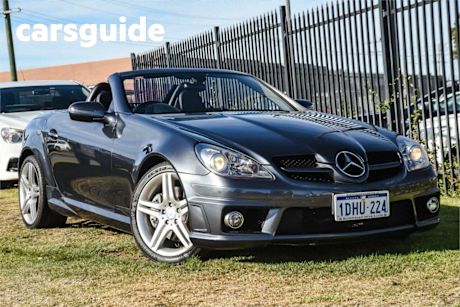 Grey 2010 Mercedes-Benz SLK300 Convertible