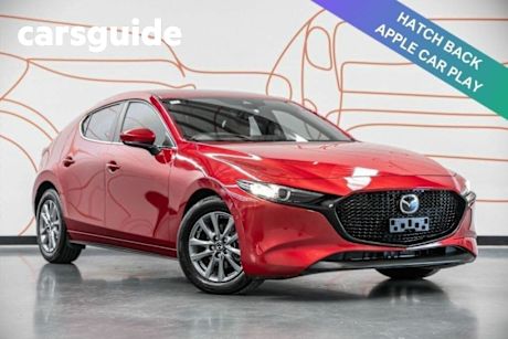 Red 2021 Mazda 3 Hatchback G20 Pure