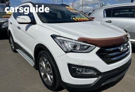 White 2013 Hyundai Santa FE Wagon Highlander Crdi (4X4)